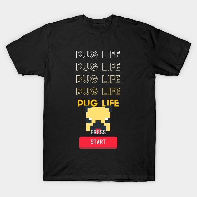 Gamer Pug Life T-Shirt by AwesomeApparrel